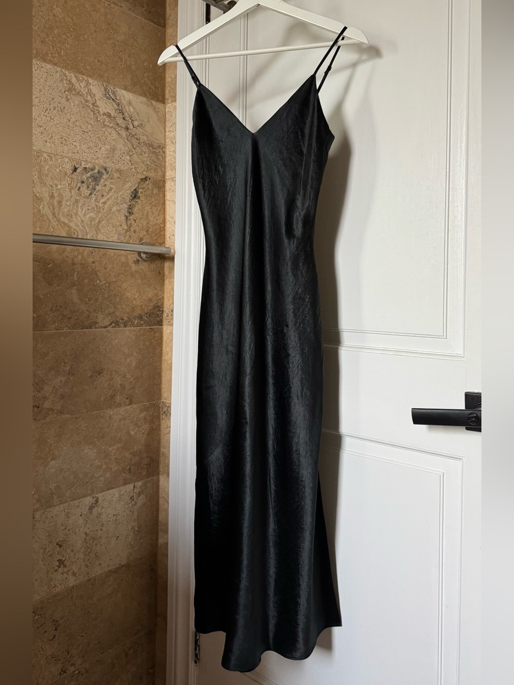 Aritzia Happenstance Satin Dress - Black, XXS, NWOT